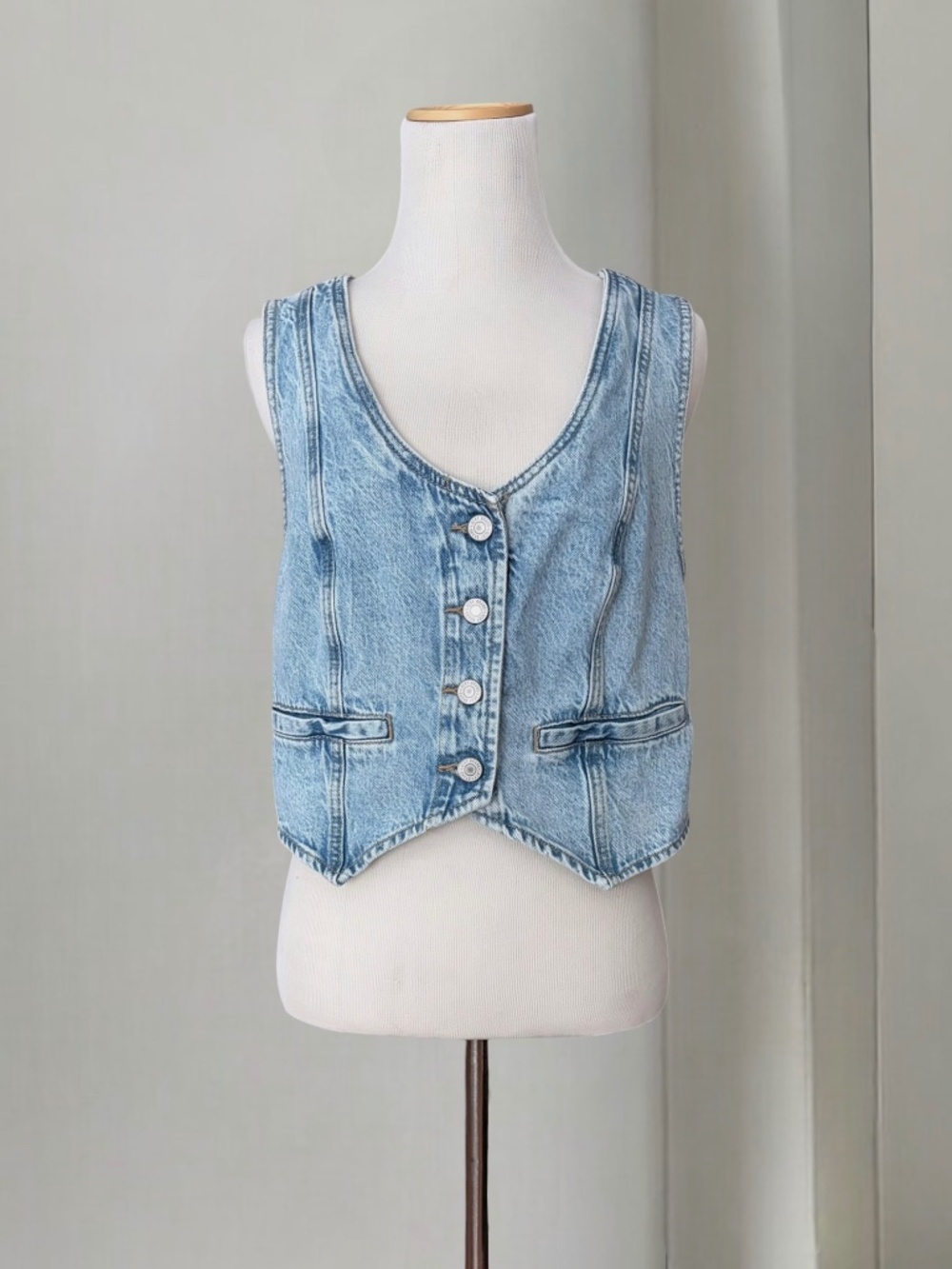 Lucky Brand Light Wash Denim Vest
